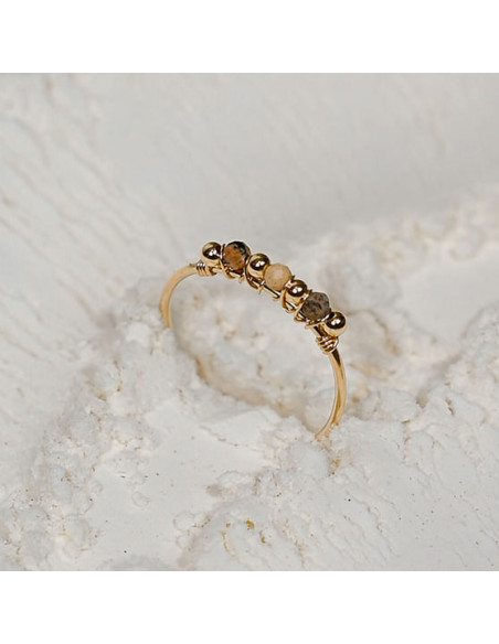 Bague Tony Jaspe du Désert - Beurlie - Comptoir Doré