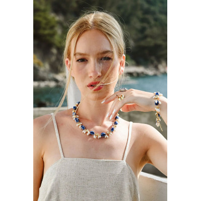 Collier Marianna Bleu - Beurlie - Comptoir Doré 2