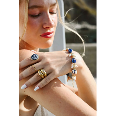 Bracelet Marianna Bleu - Beurlie - Comptoir Doré 2