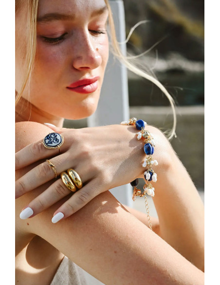 Bracelet Marianna Bleu - Beurlie - Comptoir Doré