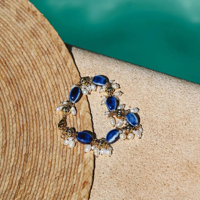 Bracelet Marianna Bleu - Beurlie - Comptoir Doré
