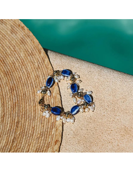 Bracelet Marianna Bleu - Beurlie - Comptoir Doré