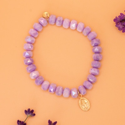 Bracelet Coco Lavande - Médaille Miraculeuse - plaqué or (enfant/adulte) - Comptoir Doré