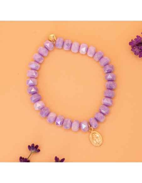 Bracelet Coco Lavande - Médaille Miraculeuse - plaqué or (enfant/adulte) - Comptoir Doré
