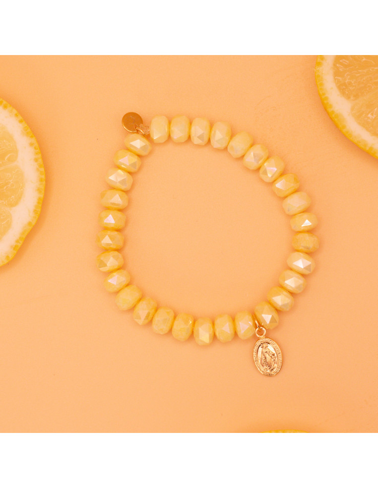 Bracelet Coco Citron - Médaille Miraculeuse - plaqué or (enfant/adulte) - Comptoir Doré