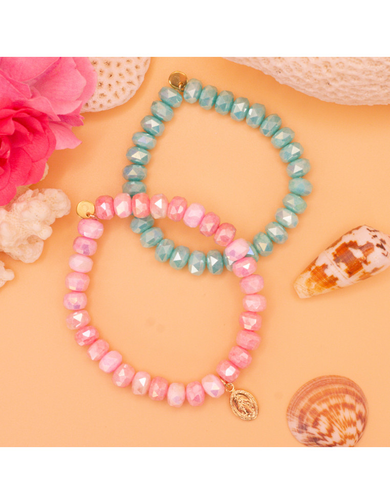Duo de Bracelet Coco Lagon et Rose - Comptoir Doré