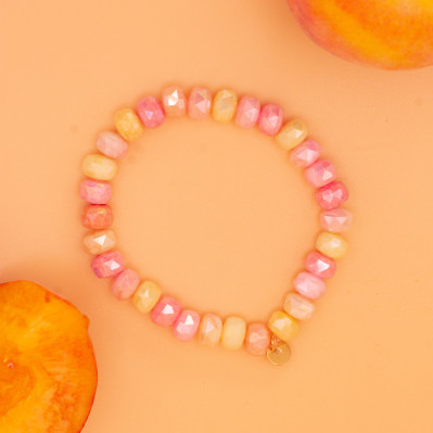 Bracelet Coco Pêche - effet collier de bonbons - Comptoir Doré