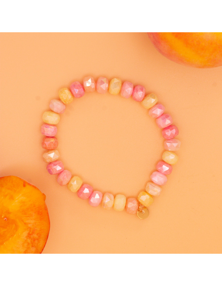 Bracelet Coco Pêche - effet collier de bonbons - Comptoir Doré
