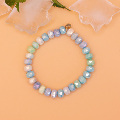 Bracelet perles bonbons en verre Coco Menthe - Comptoir Doré