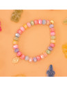 Bracelet Coco Multicolore médaille miraculeuse - perles collier de bonbons - Comptoir Doré