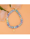 Bracelet Coco Menthe médaille miraculeuse - perles collier de bonbons - Comptoir Doré