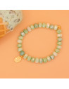 Bracelet Coco Menthe Verte médaille miraculeuse - perles collier de bonbons - Comptoir Doré