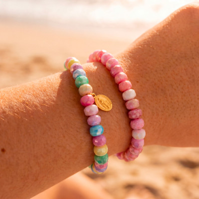 Bracelets Coco Multico et Rose Comptoir Doré