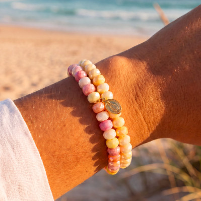 Duo de Bracelet Coco Pêche et Citron - Comptoir Doré