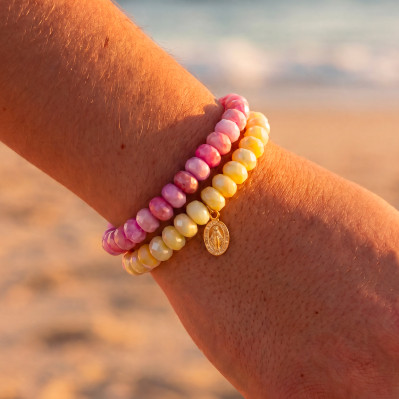 Duo de Bracelet Coco Rose et Citron - Comptoir Doré 2