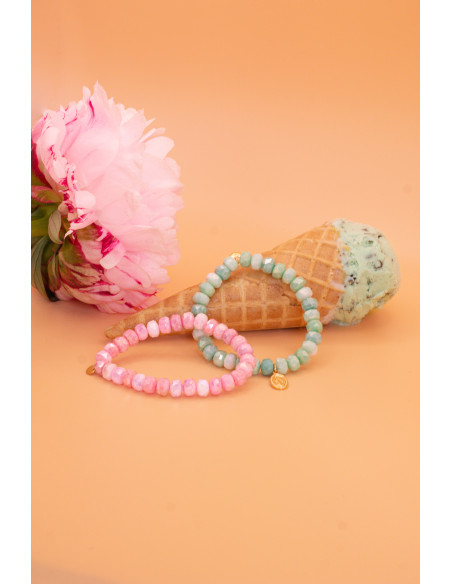 Bracelets Coco Vert menthe & Rose