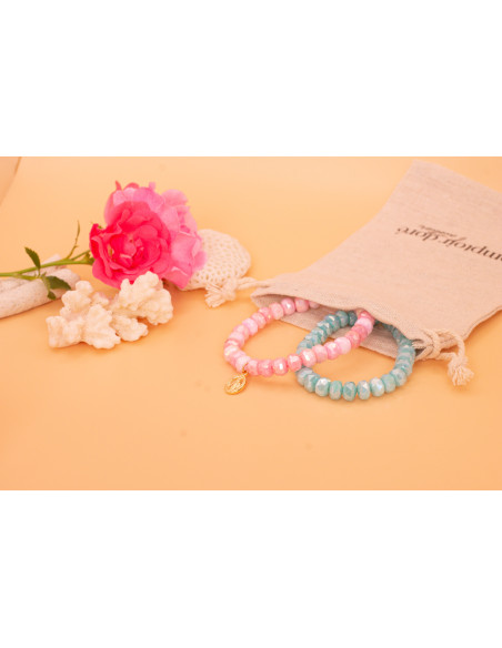 Duo de Bracelet Coco Lagon et Rose - Comptoir Doré