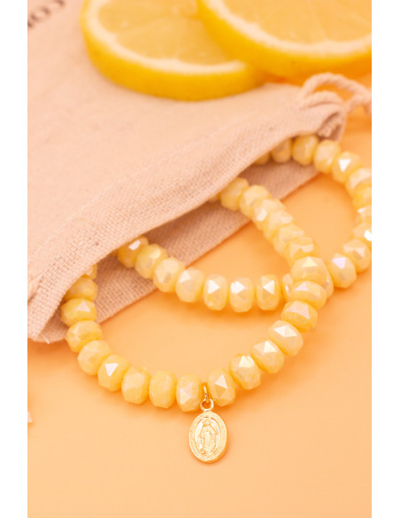 Bracelet Coco Citron - Médaille Miraculeuse - plaqué or (enfant/adulte) - Comptoir Doré
