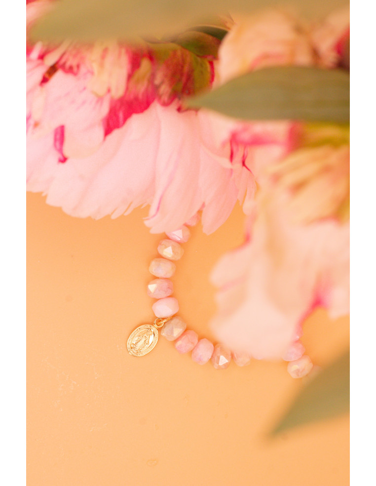 Bracelet Coco Pivoine Médaille Miraculeuse - Comptoir Doré