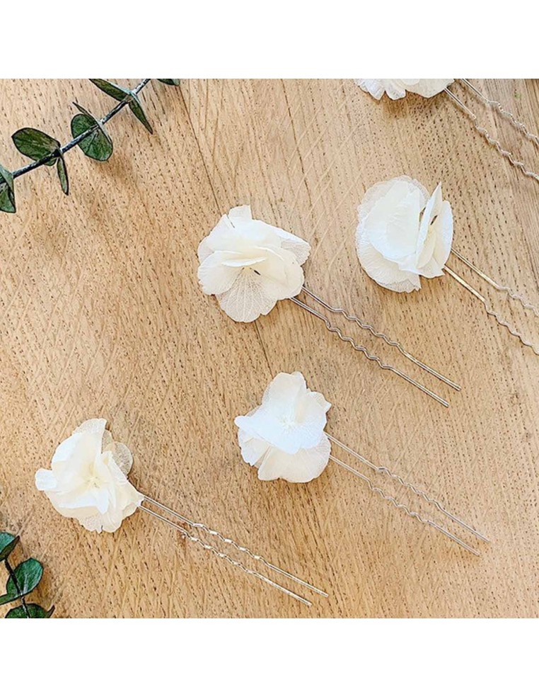 Epingles à cheveux mariée Hortensia - BFlower - Comptoir Doré