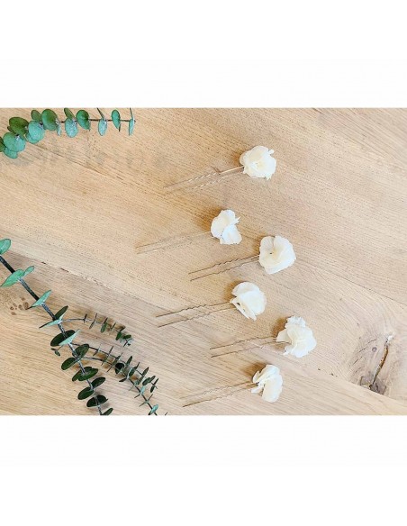 Epingles à cheveux mariée Hortensia - BFlower - Comptoir Doré