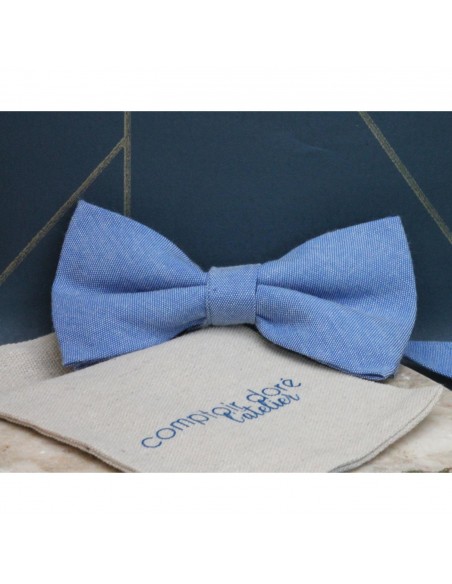 Noeud Papillon Gaston Chambray Bleu - Comptoir Doré