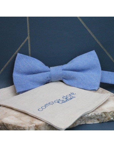 Noeud Papillon Gaston Chambray Bleu - Comptoir Doré