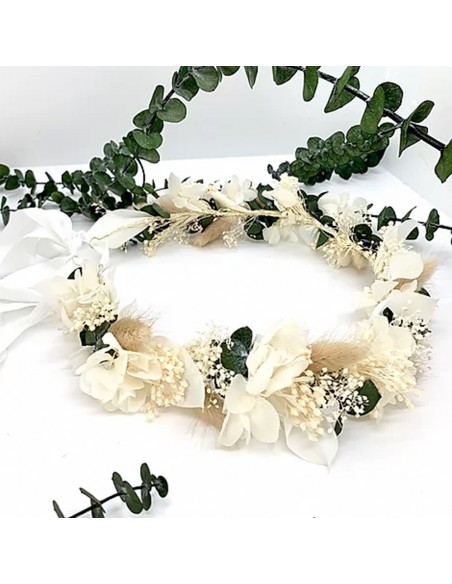 Couronne de fleurs stabilisées Calista - BFlower - Comptoir Doré