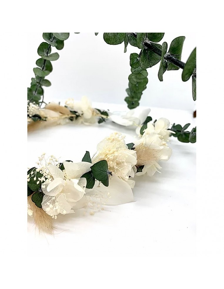 Couronne de fleurs stabilisées Calista - BFlower - Comptoir Doré