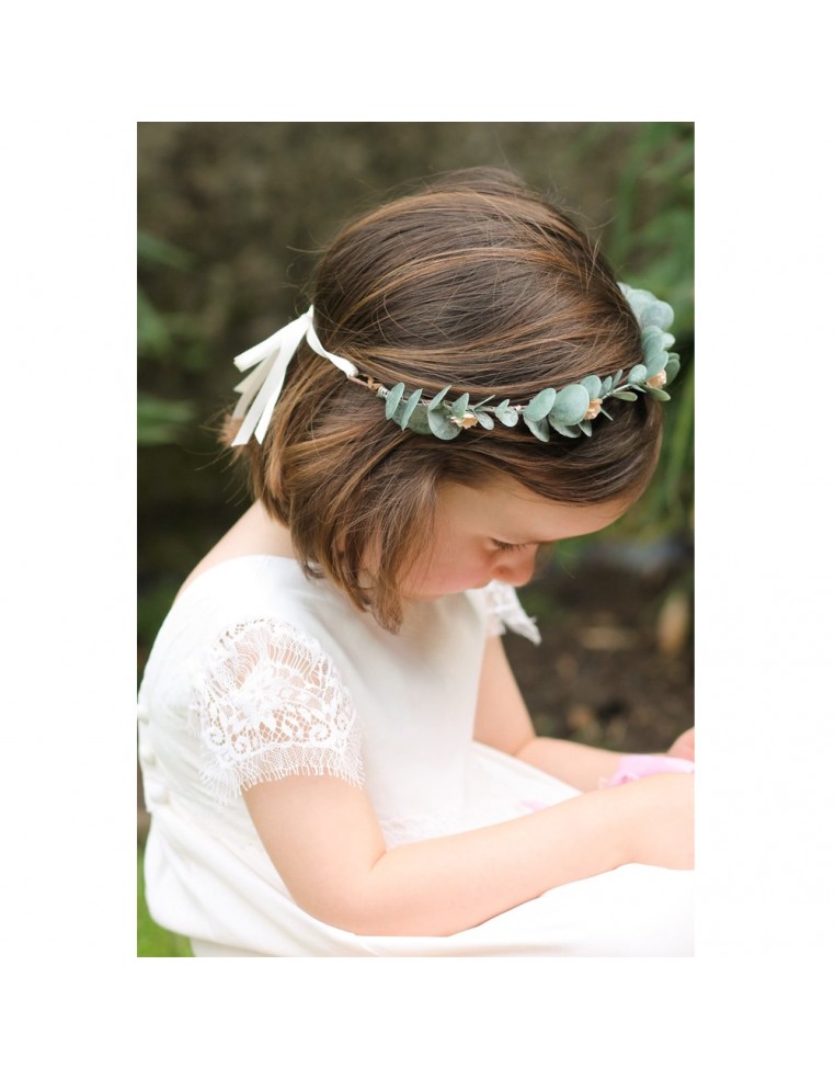 Couronne eucalyptus Pia enfant - Comptoir Doré