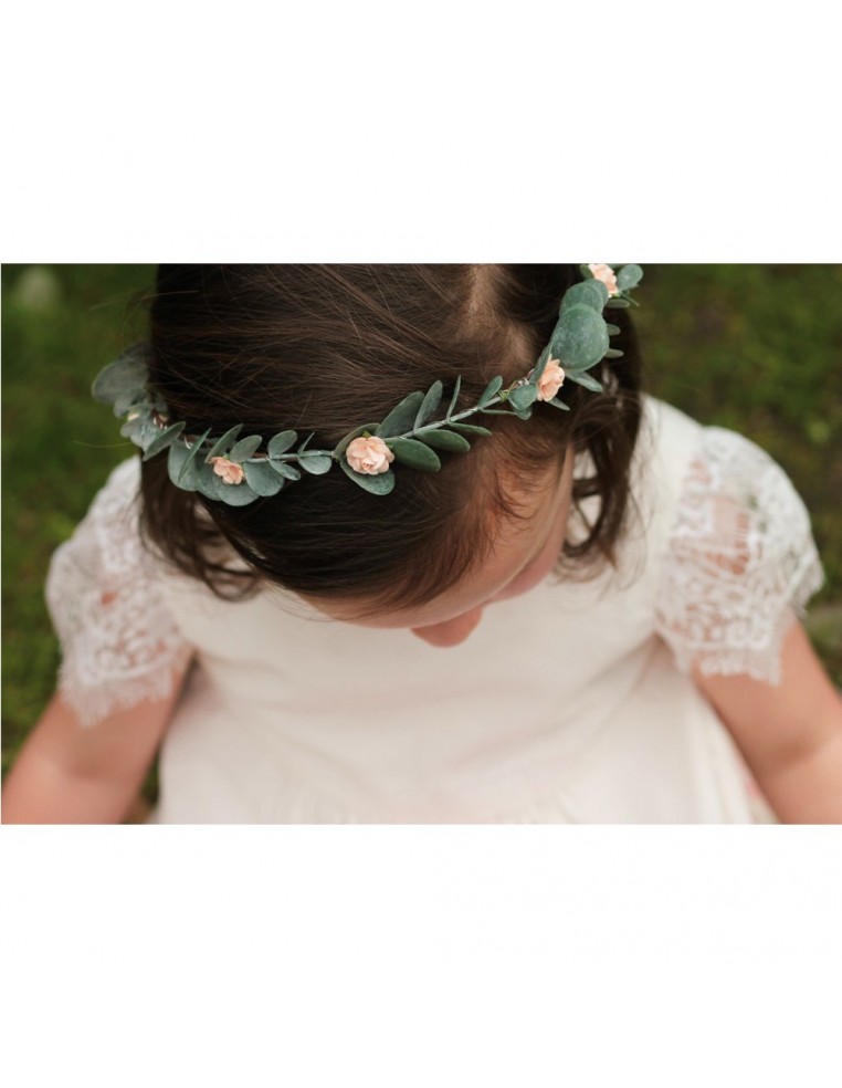 Couronne eucalyptus Pia enfant - Comptoir Doré