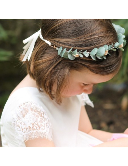 Couronne eucalyptus Pia enfant - Comptoir Doré