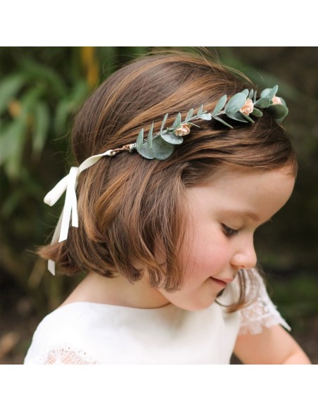 Couronne eucalyptus Pia enfant - Comptoir Doré