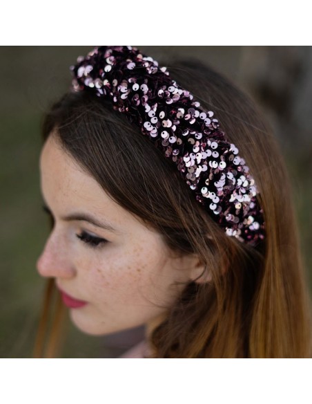 Serre-tête paillettes sequins Sue - L'Otarie Club - Comptoir Doré