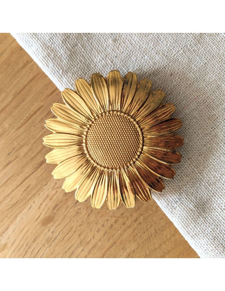 Barrette fleur dorée Margarita - Comptoir Doré