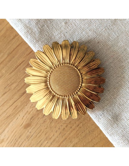 Barrette fleur dorée Margarita - Comptoir Doré