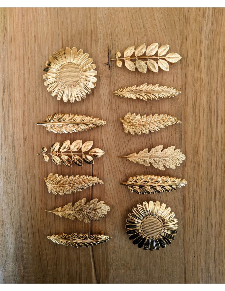 Barrettes dorées made in France - Comptoir Doré