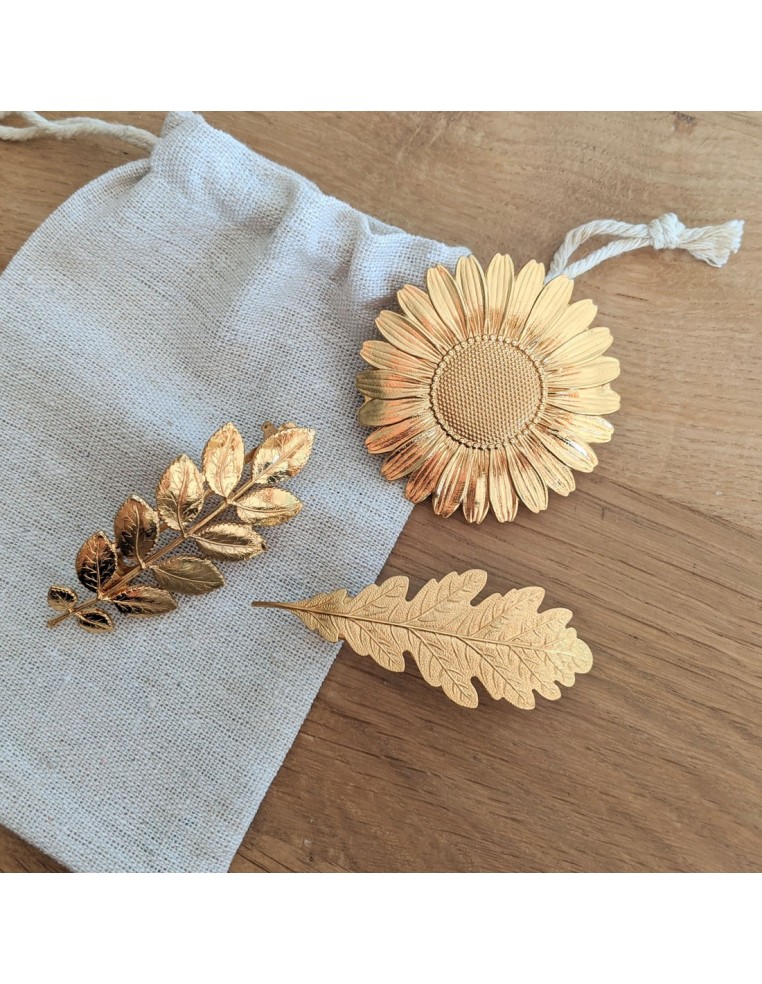 Barrettes dorées made in France - Comptoir Doré