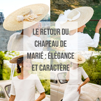 Le chapeau de mariée se réinvente avec les fleurs et les rubans 